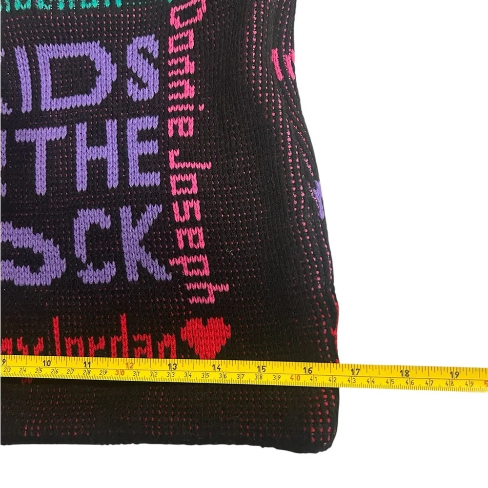 NEW KIDS ON THE BLOCK Black Knit Shoulder Bag- Handmade